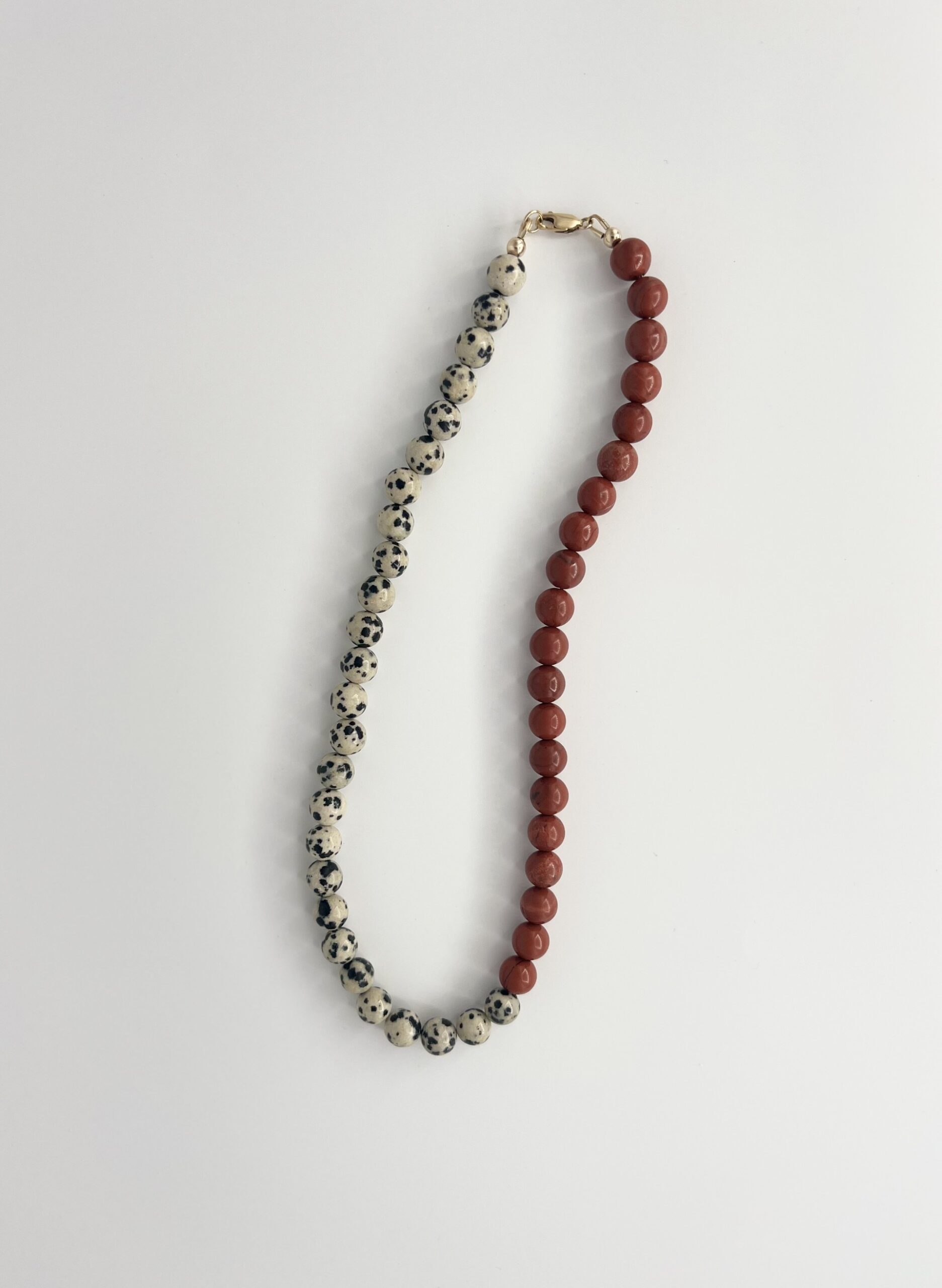 Dalmatian & Red Jasper Necklace