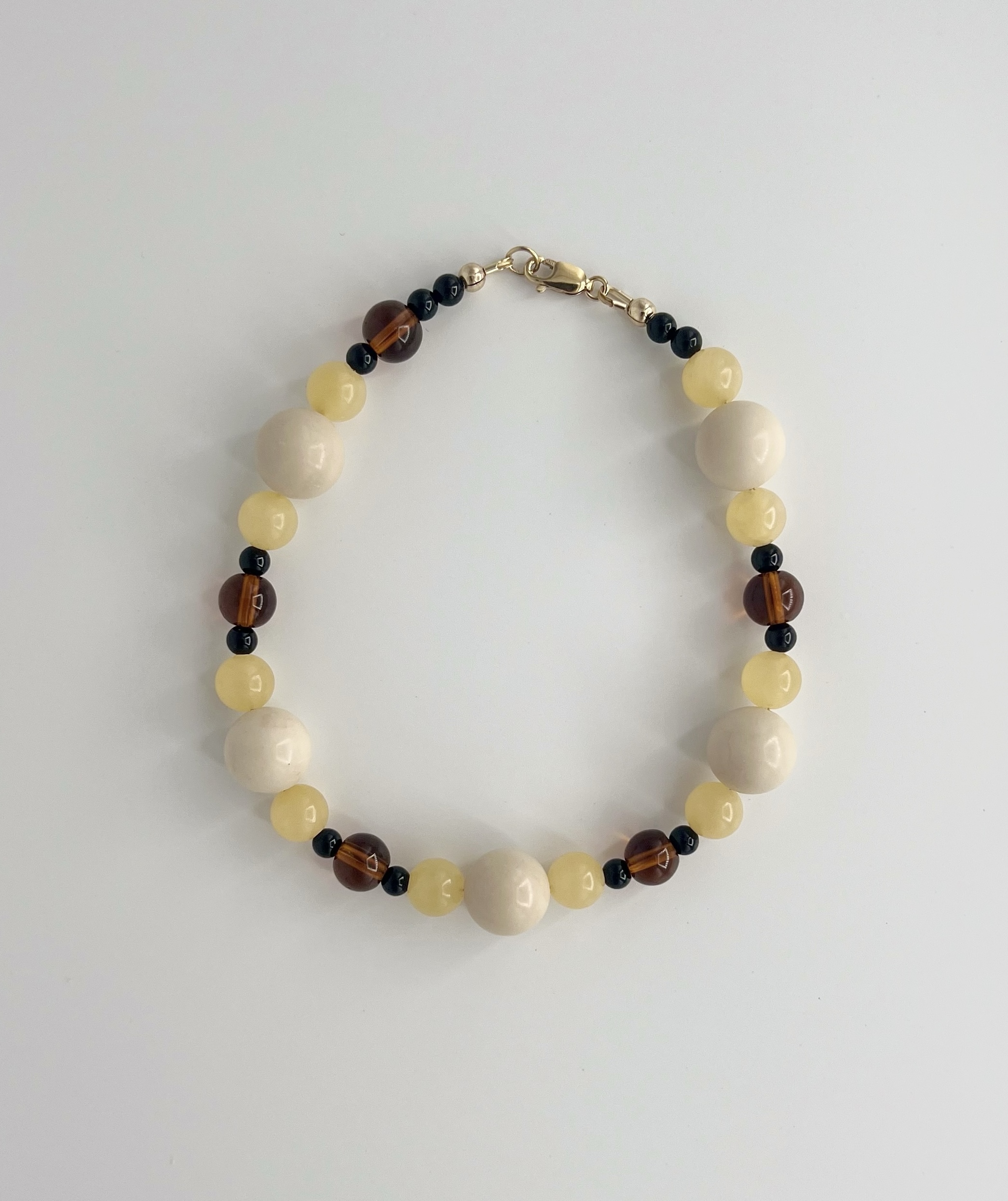 Honey & Ivory Jade Anklet