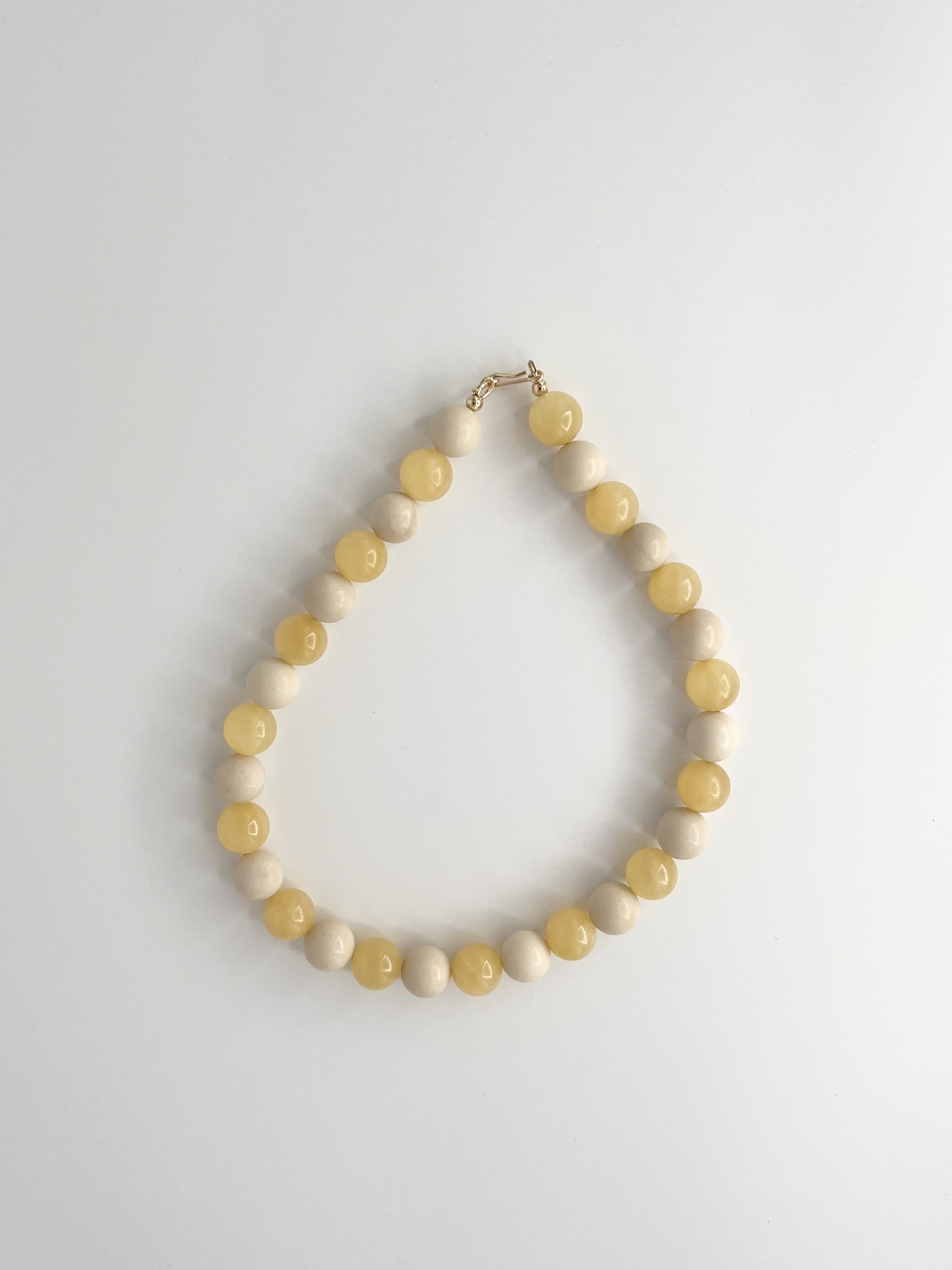Honey & Ivory Jade Collar Necklace