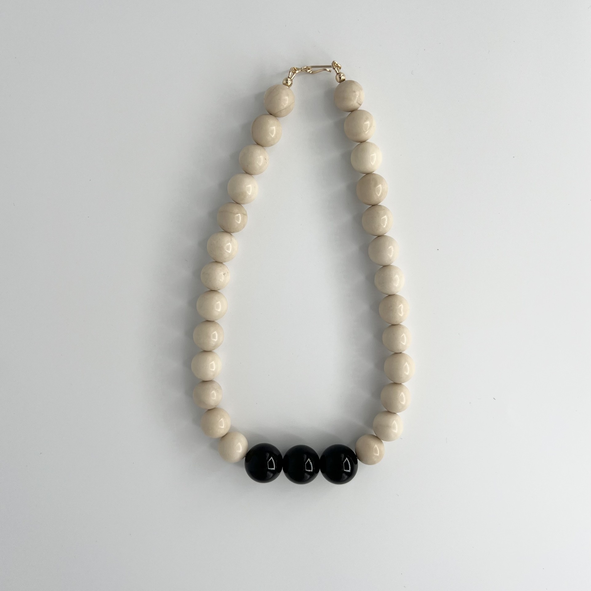 Ivory Jade & Black Onyx Necklace