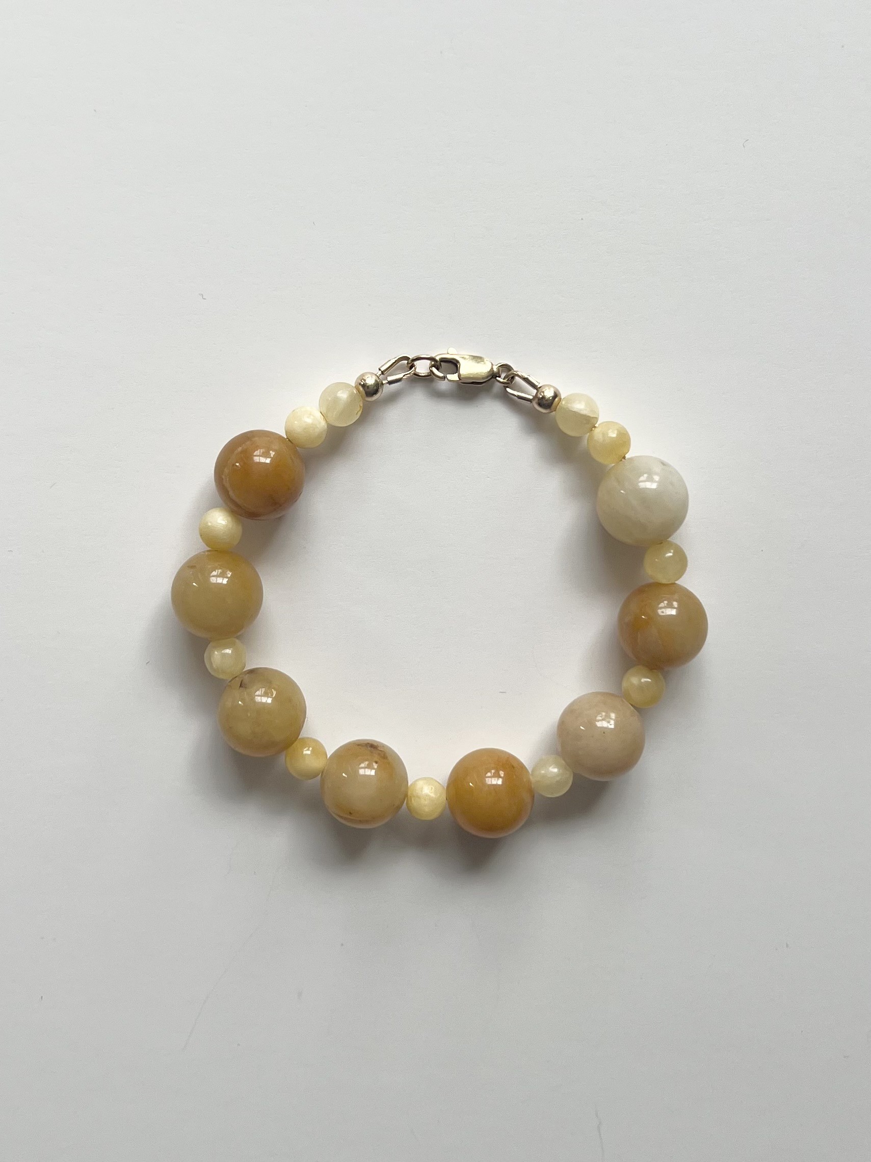 Honey & Yellow Jade Bracelet