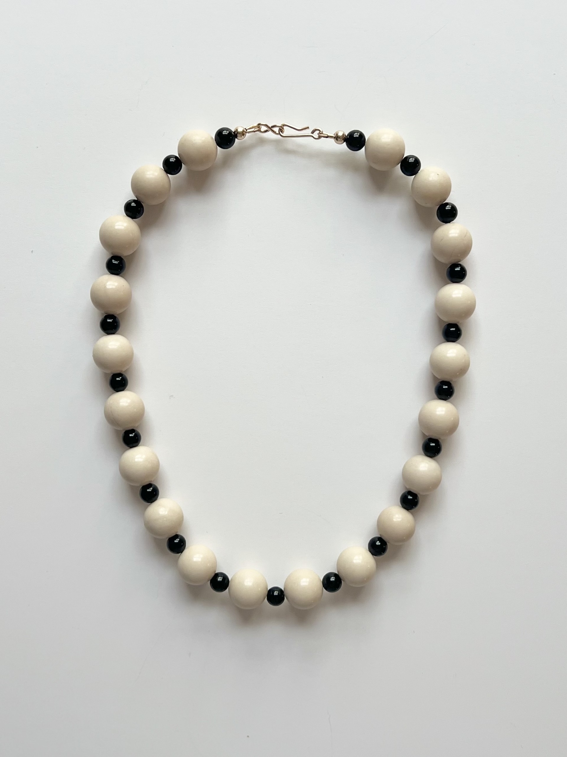 Ivory Jade & Onyx Mix Necklace