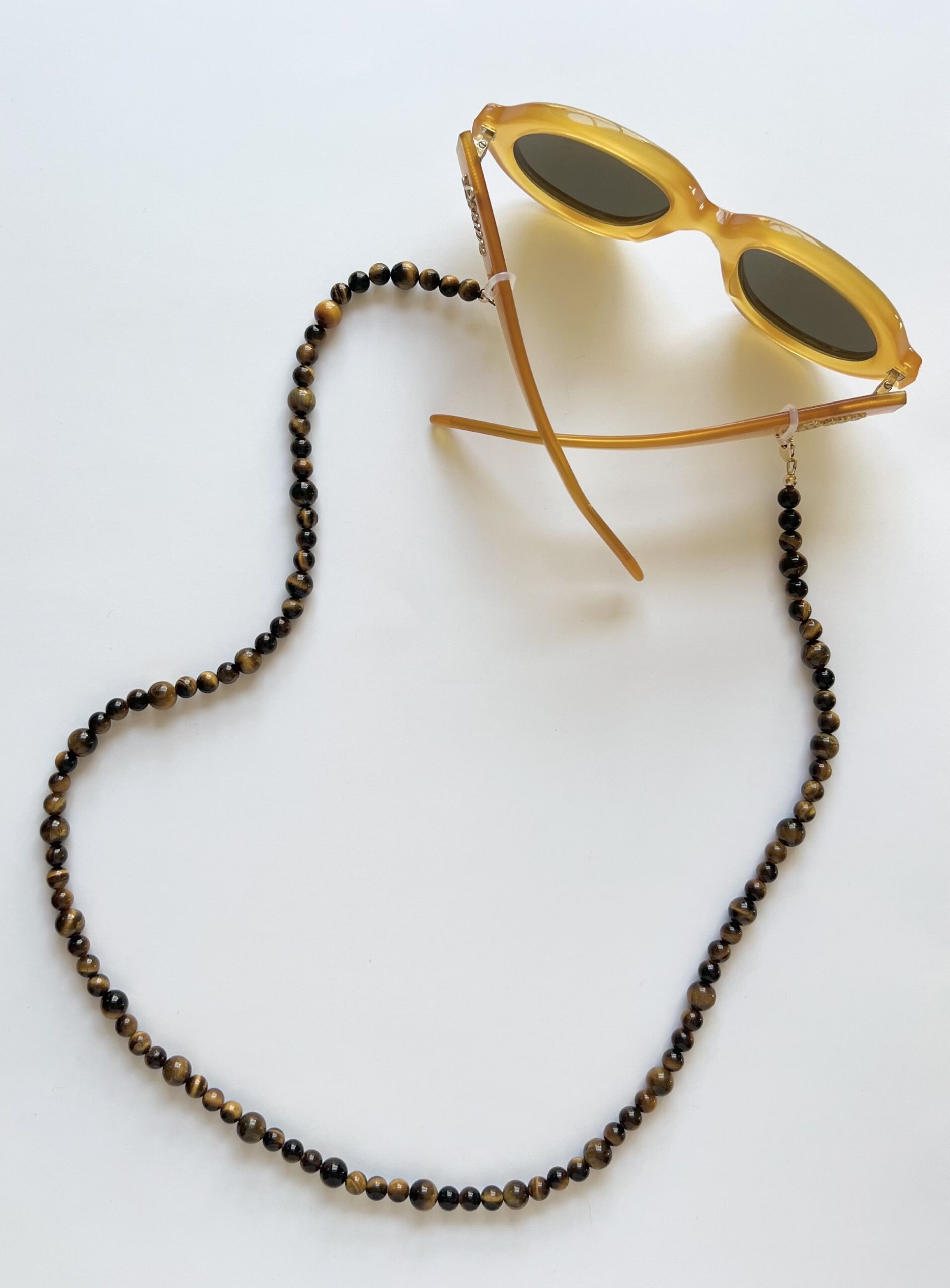 Tiger Eye Glasses Chain & Necklace